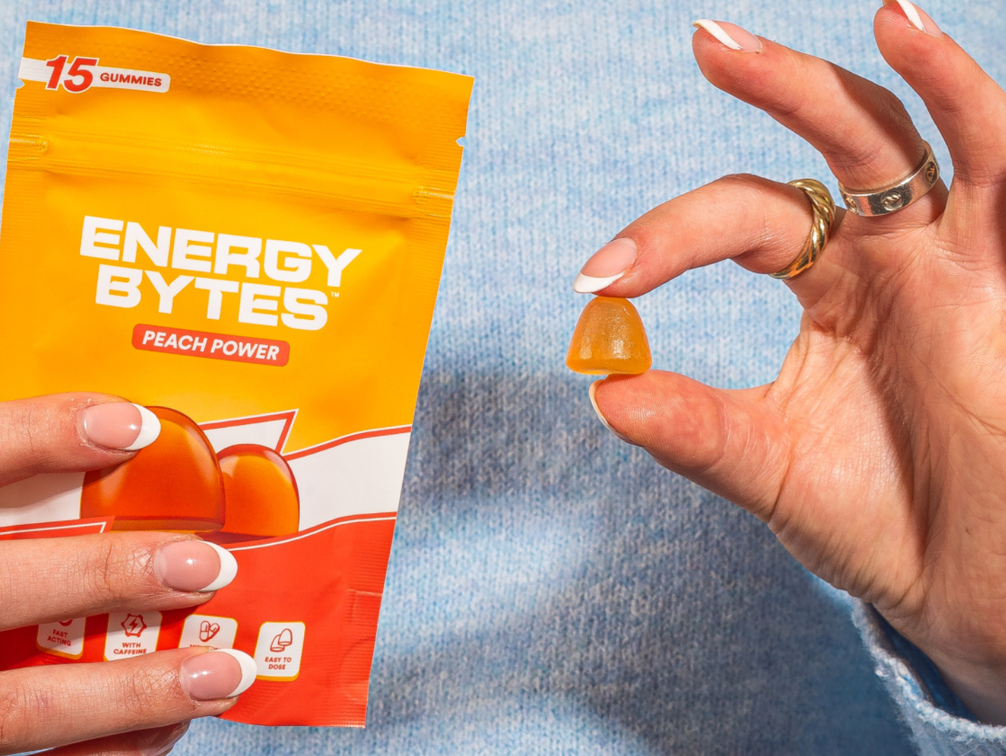 Energy Bytes Atomic Apple: Fast-acting, caffeine-enriched, vitamin-packed pre workout gummies for running